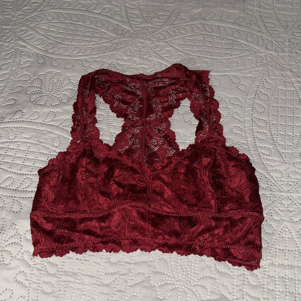 Yahada Lace Bralette in Rich Burgundy